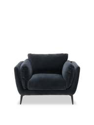 Barker and Stonehouse Boone Velvet Armchair in Grey