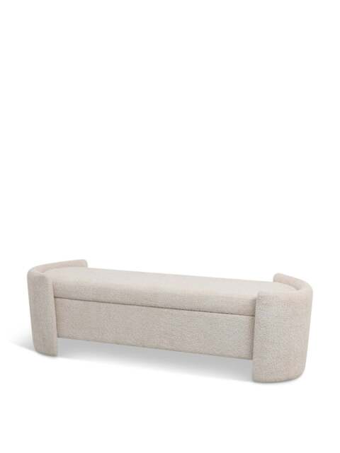 Libra Interiors Casa Upholstered Storage Bench Taupe in Cream, Size 160x50x48 - image 1