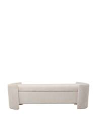 Libra Interiors Casa Upholstered Storage Bench Taupe in Cream, Size 160x50x48 - thumbnail 2