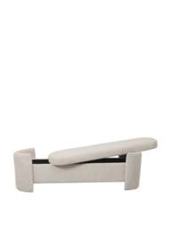 Libra Interiors Casa Upholstered Storage Bench Taupe in Cream, Size 160x50x48 - thumbnail 3