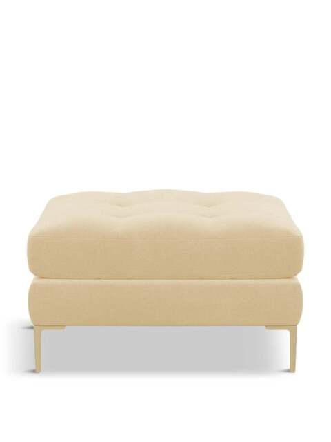 Heal's Eton 3 Str Sofa Smart Luxe Biscuit Brass Feet in Natural, Velvet