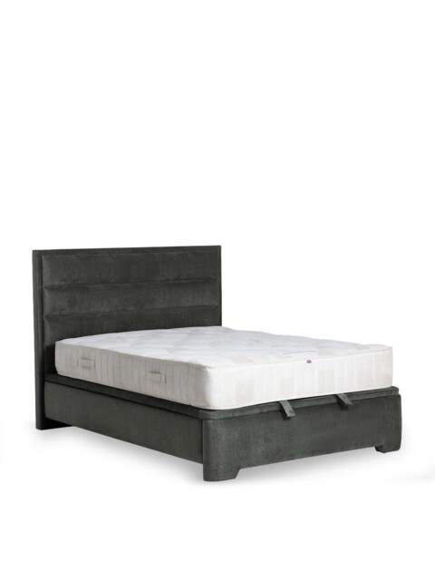 Barker and Stonehouse Rothbury Double Ottoman Bed Frame in Green - image 1