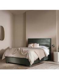 Barker and Stonehouse Rothbury Double Ottoman Bed Frame in Green - thumbnail 2