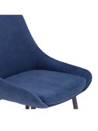 Barker and Stonehouse Emmett Fabric Dining Chair in Blue - thumbnail 3