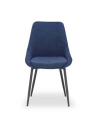 Barker and Stonehouse Emmett Fabric Dining Chair in Blue - thumbnail 1