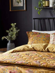 Morris & Co Seasons By May Duvet Cover Set Golden Yellow in Saffron, Cotton, Size Double - thumbnail 2
