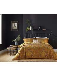 Morris & Co Seasons By May Duvet Cover Set Golden Yellow in Saffron, Cotton, Size Double - thumbnail 4