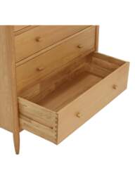 Barker and Stonehouse Teramo Oak Wood 7 Drawer Tall Wide Chest in Neutral - thumbnail 4