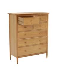 Barker and Stonehouse Teramo Oak Wood 7 Drawer Tall Wide Chest in Neutral - thumbnail 3