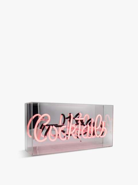 Locomocean Acrylic Box Neon Cocktails in Pink, Acrylic/Glass - image 1