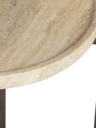 Barker and Stonehouse Ryde Dark Travertine Side Table in Brown - thumbnail 4