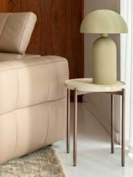 Barker and Stonehouse Ryde Dark Travertine Side Table in Brown - thumbnail 2