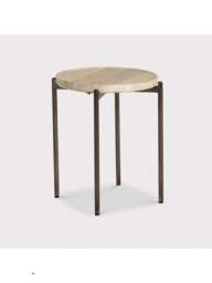 Barker and Stonehouse Ryde Dark Travertine Side Table in Brown - thumbnail 3