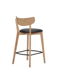 Barker and Stonehouse Jessa Oak Counter Stool With Pu Seat in Brown - thumbnail 3