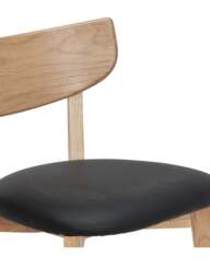 Barker and Stonehouse Jessa Oak Counter Stool With Pu Seat in Brown - thumbnail 4