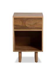 Barker and Stonehouse Zuberi Mango Wood Bedside Table in Neutral - thumbnail 1