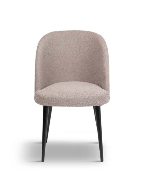 Heal's Austen Dining Chair Plush Velvet Asphalt Black Leg in Grey, Polyester, Size 52x57x84 - image 1