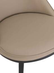 Barker and Stonehouse Quebec Dining Chair in Taupe, Faux Leather - thumbnail 3