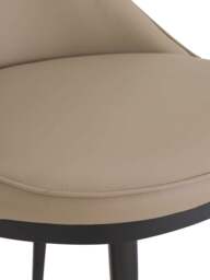 Barker and Stonehouse Quebec Dining Chair in Taupe, Faux Leather - thumbnail 4