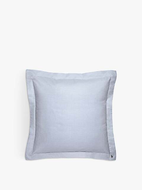 Ralph Lauren Home Oxford Pillowcase in Blue, Cotton/Linen, Size Square - image 1