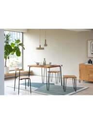 Heal's Brunel Dining Table Rectangular Oak in Brown, Size 160x80x76 - thumbnail 3