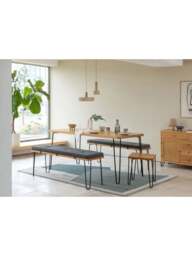 Heal's Brunel Dining Table Rectangular Oak in Brown, Size 160x80x76 - thumbnail 2