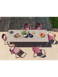 Nardi Tevere 6-Seater Extending Table & 6 Cassia Borgogna Armchairs - thumbnail 2