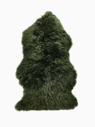 Hanlin Sheepskin Rug in Mid Green, Size 95cm
