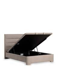 Barker and Stonehouse Rothbury Fabric Double Ottoman Bed Frame in Neutral - thumbnail 4