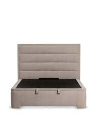 Barker and Stonehouse Rothbury Fabric Double Ottoman Bed Frame in Neutral - thumbnail 1
