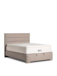 Barker and Stonehouse Rothbury Fabric Double Ottoman Bed Frame in Neutral - thumbnail 2