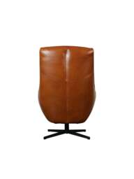 Barker and Stonehouse Grantham Swivel Chair in Brown, Leather - thumbnail 3