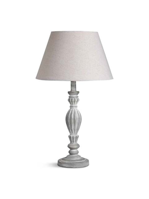 Hill Interiors Aegina Table Lamp, Linen, Size 40cm - image 1