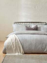 Yard Living Barton Duvet Cover Set in Grey, Size Superking