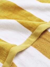 Christy Cabana Stripe Towel Yellow in Ochre, Cotton - thumbnail 3
