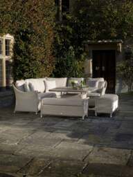 Bramblecrest Monterey Curved Corner Sofa Set With Square Dual Height Table & 2 Benches - thumbnail 2