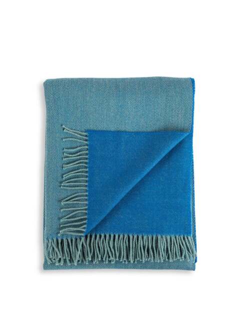 Heal's Two Tone Throw Cobalt 150 X 180 in Blue, Size 180x150 - image 1