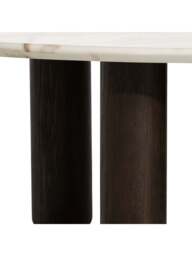 Barker and Stonehouse Nord Marble Effect Coffee Table in White - thumbnail 4