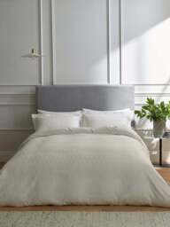 Bedeck of Belfast Fine Linens Ravello 250 Thread Count Cover Set White in Chalk, Cotton, Size King