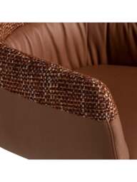 Barker and Stonehouse Dixon Dining Chair in Brown, Leather - thumbnail 3