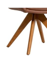 Barker and Stonehouse Dixon Dining Chair in Brown, Leather - thumbnail 4