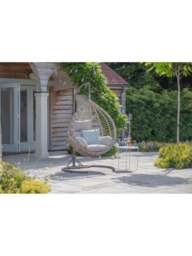 Bramblecrest Chedworth Rattan Single Tulip Open Weave Hanging Cocoon - thumbnail 2