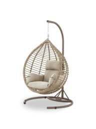Bramblecrest Chedworth Rattan Single Tulip Open Weave Hanging Cocoon