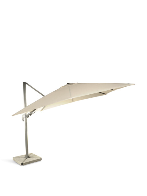 Bramblecrest Truro 3M Sand Square Parasol with Granite Base Neutral
