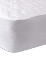 The Fine Bedding Company Deep-Fill Cotton Mattress Protector in White, Cotton/Polyester, Size Superking - thumbnail 3