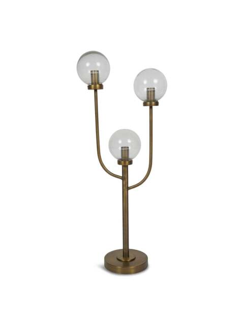 Libra Interiors Wellesley Three Globe Table Lamp in Bronze, Size 82x35x13 - image 1