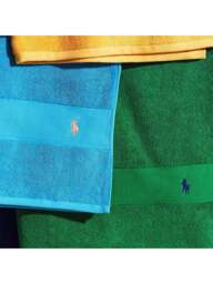 Ralph Lauren Home Polo Player Bath Sheet in Cove Blue, Cotton - thumbnail 5