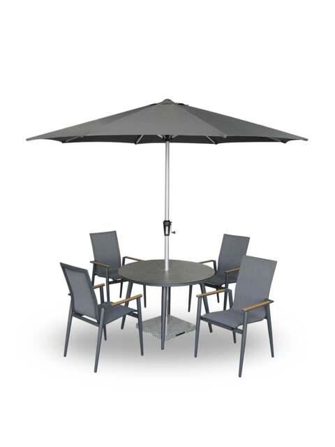 Bramblecrest Sofia 4 Seat Garden Dining Set Anthracite - image 1