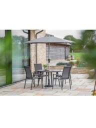 Bramblecrest Sofia 4 Seat Garden Dining Set Anthracite - thumbnail 2