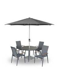 Bramblecrest Sofia 4 Seat Garden Dining Set Anthracite - thumbnail 1